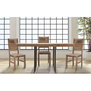 Stół jadalniany MUMBAI QUAD. ALL. 80x80x77 cm - Dł. T. 160 (AKACJA NILOTICA)